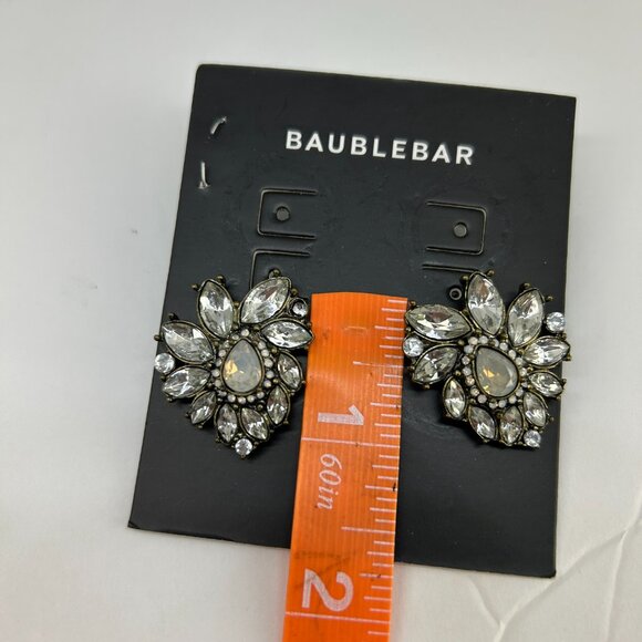 Baublebar Antyque Gold tone Crystal Drop Earrings New with Tag - Picture 2 of 4